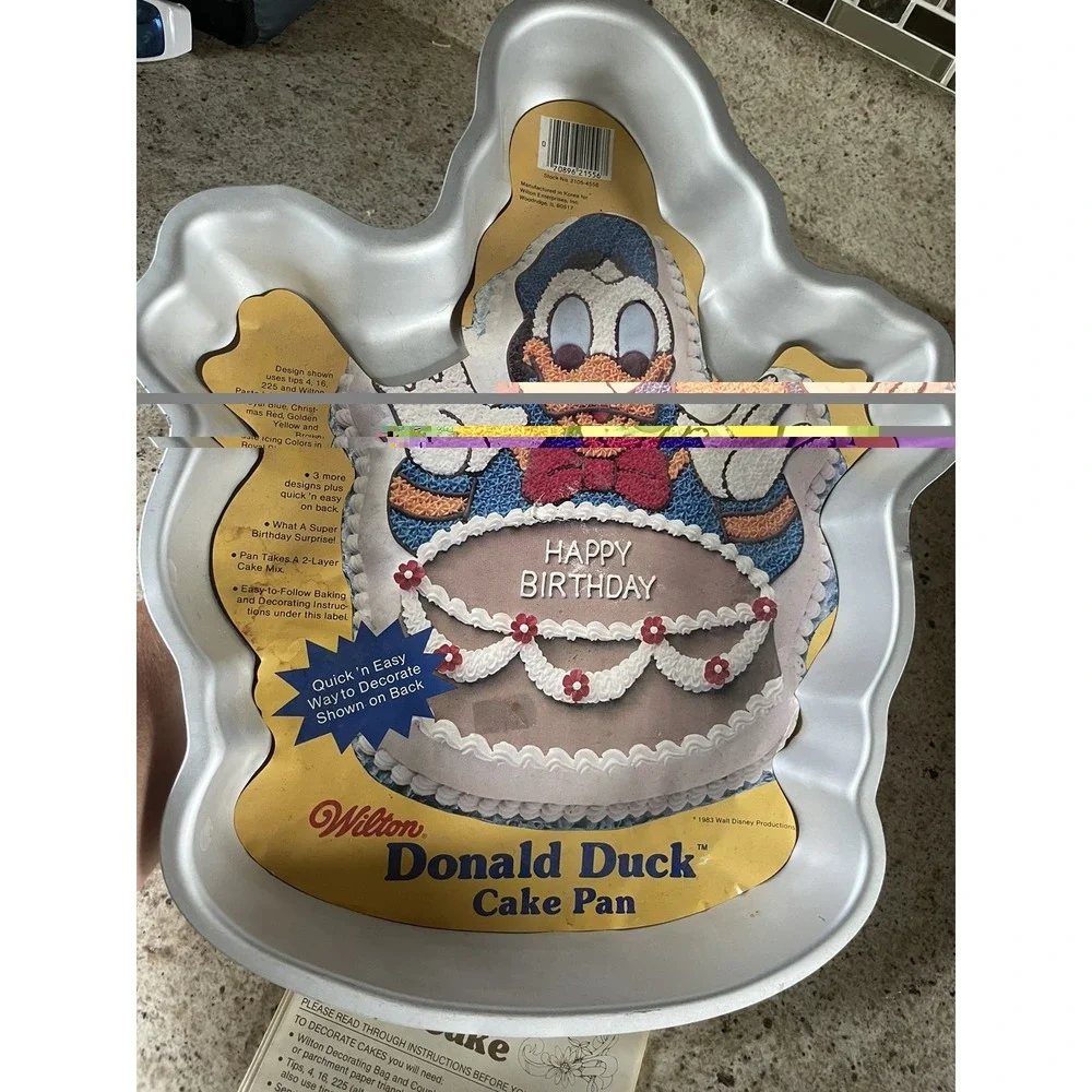 Wilton Vintage Donald Duck Cake Pan 1983 Happy Birthday With Recipe Insert